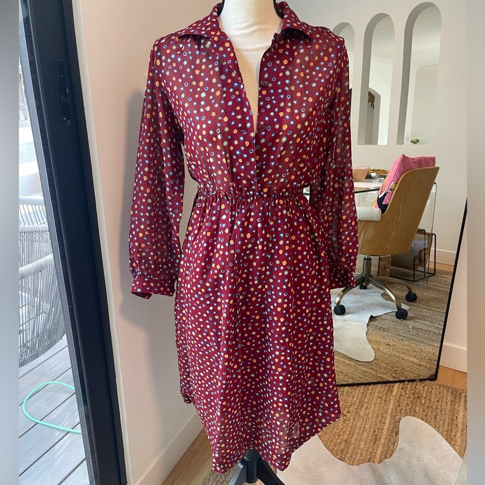 Polka Dot Button-Up Dress size 4-6